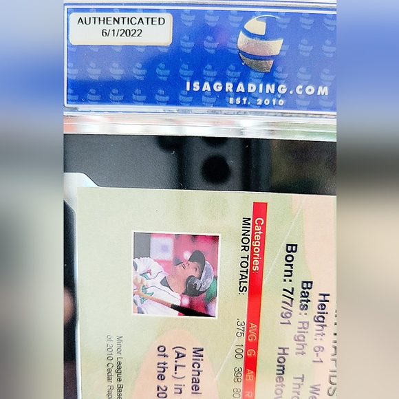 Mike Trout Rookie 2010 Cedar Rapids Kernels Rising Alumni #3 ISA 10 - Picture 3 of 3